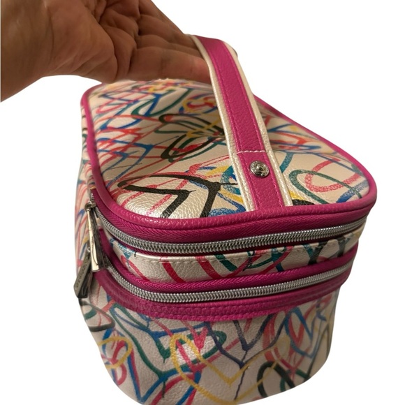 Sephora Multicolor large Cosmetic Bag,double zipper compartment good condition - Picture 4 of 14